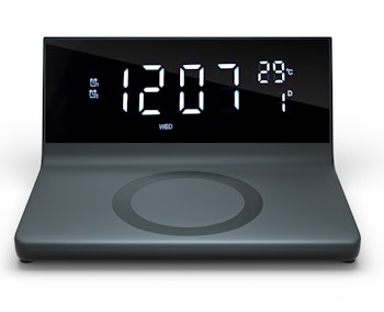 Trådløs ladestasjon m/ digital klokke | SY-W0219