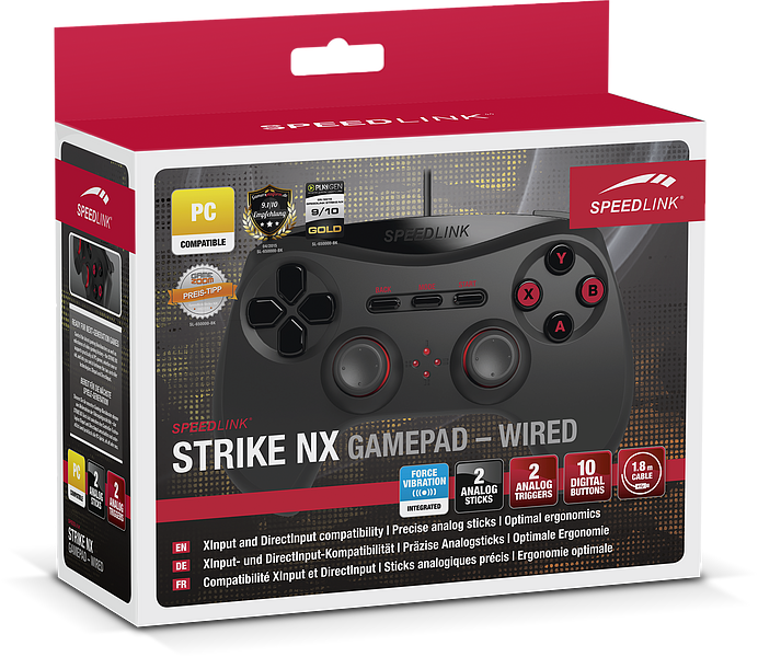 Håndkontroller til PC fra SpeedLink Strike NX Gamepad