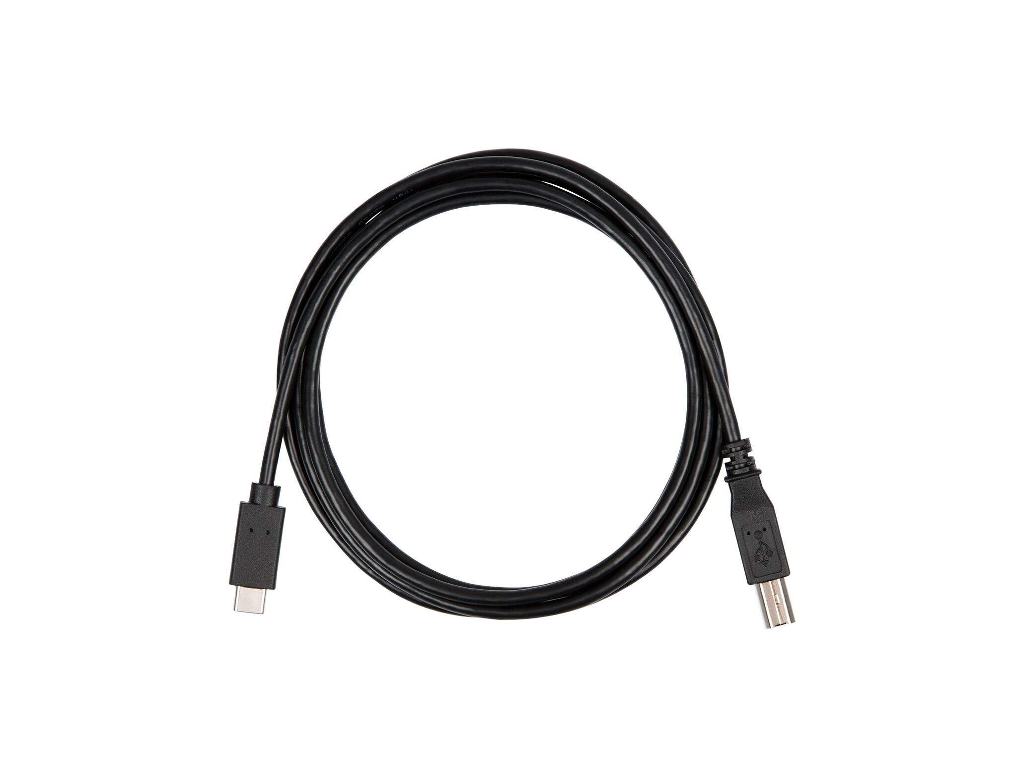 USB-C til USB-B kabel 2m sort
