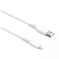 Lightning kabel USB 1m hvit