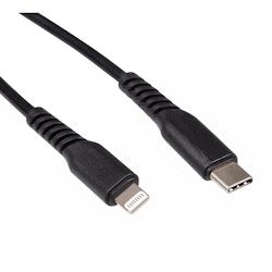 USB-C til lightning kabel 1m svart