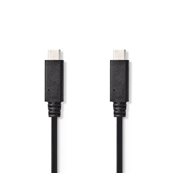 USB-C - USB-C KABEL 1m sort