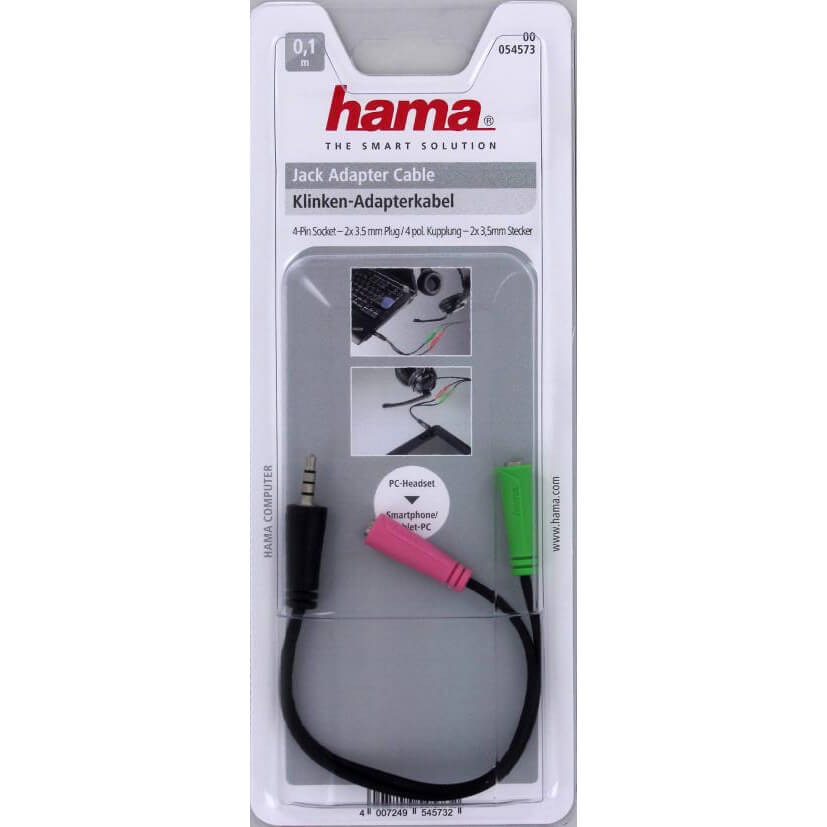 HAMA Adapter 4pin-2x3,5mm