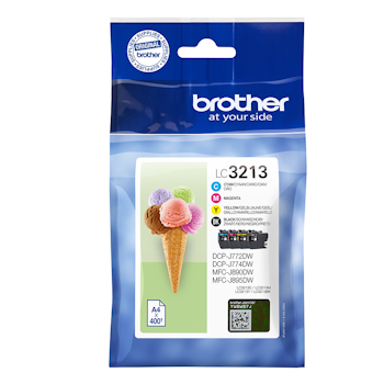 Brother Blekkpatron Pakke LC3213 Sort/Cyan/Magenta/Gul