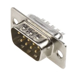 Loddbar Serial 9pin / DB9 male connector.