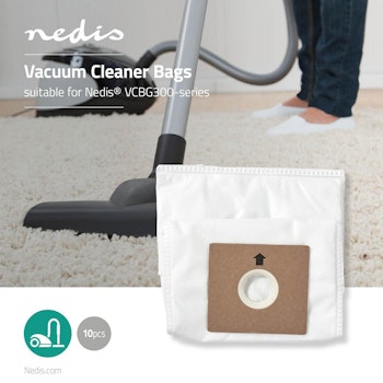 10stk Støvsugerposer for Nedis VCBG300-Series