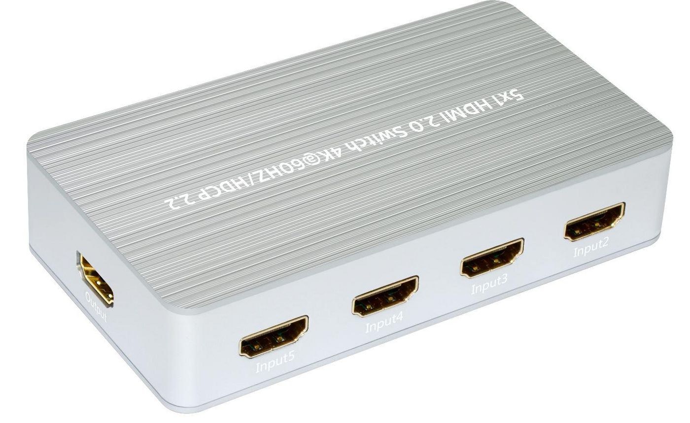 MicroConnect HDMI 2.0 Switch 5 port