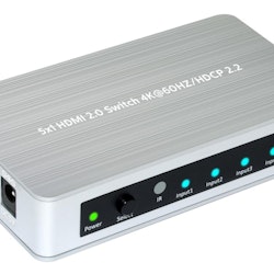 MicroConnect HDMI 2.0 Switch 5 port