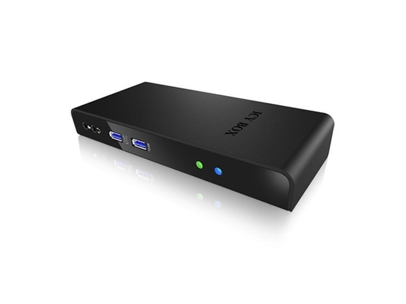 ICY BOX IB-DK2241 Multi Docking Station USB3.0/2.0, DVI, HDMI, GbLan, Mic Ink. Fri Frakt