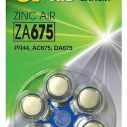 GP Høreapparatbatteri ZINK AIR ZA675 Spesialpris grunnet dato