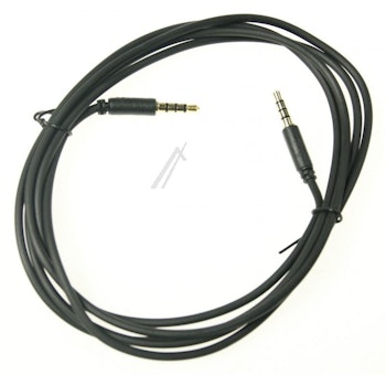 3 5mm jack 4 pin Super Slim Minijack 3.5mm kabel 4pin sort 1.5m 150cm