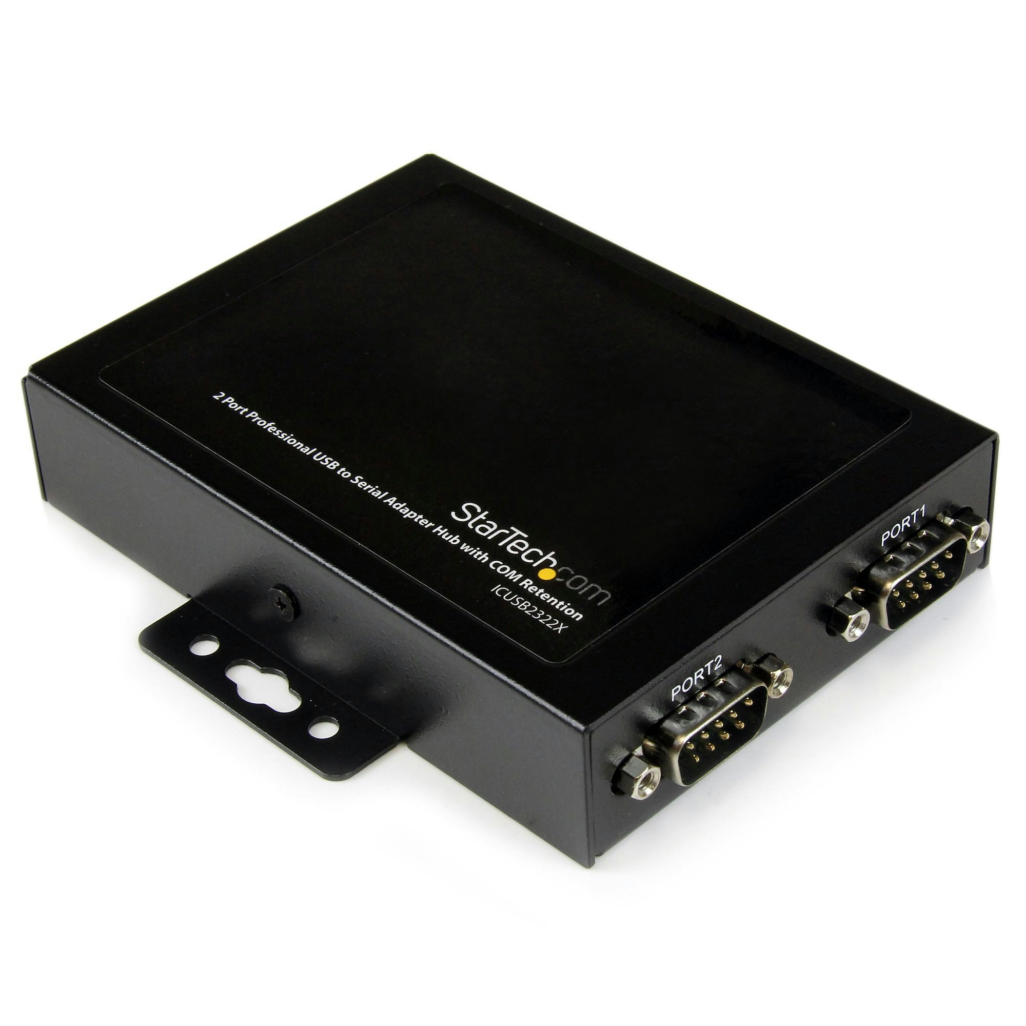 2 Port Wall Mountable USB to Serial Adapter Hub with COM Retention  ICUSB2322X - ITSHOP