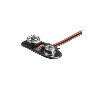 Kabelkontakt for 9V batteri. T-form
