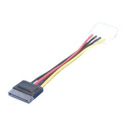 LOGILINK Power cable, internal, SATA/M to 5,25"/F, mixed color, 0.15 m