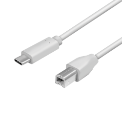 LOGILINK USB-B til USB-C cable, C/M to USB-B/M, grey, 1m