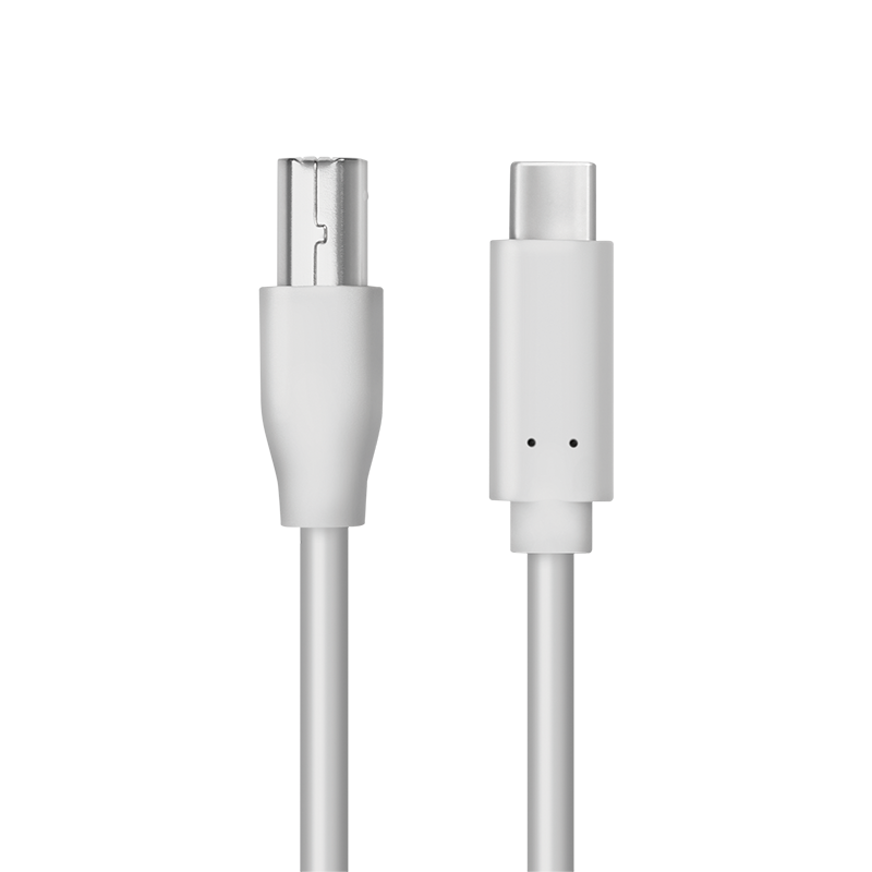 LOGILINK USB-B til USB-C cable, C/M to USB-B/M, grey, 1m