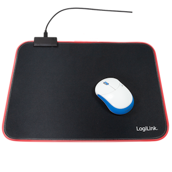 LOGILINK Gaming musmatte, velg mellom 8 RGB farger. 26x35cm