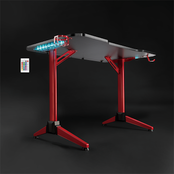 LOGILINK Gamingbord med RGB Lys, koppholder, headset holder