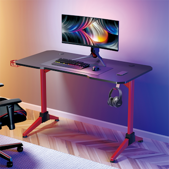 LOGILINK Gamingbord med RGB Lys, koppholder, headset holder