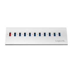 LOGILINK USB 3.0 hub 10-port + 1x Hurtigladding