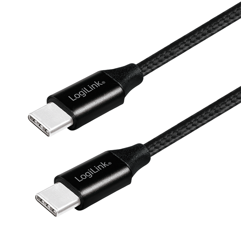 LOGILINK USB-C - USB-C kabel 1m 3A sort