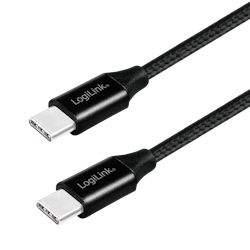 LOGILINK USB-C - USB-C kabel 1m 3A sort