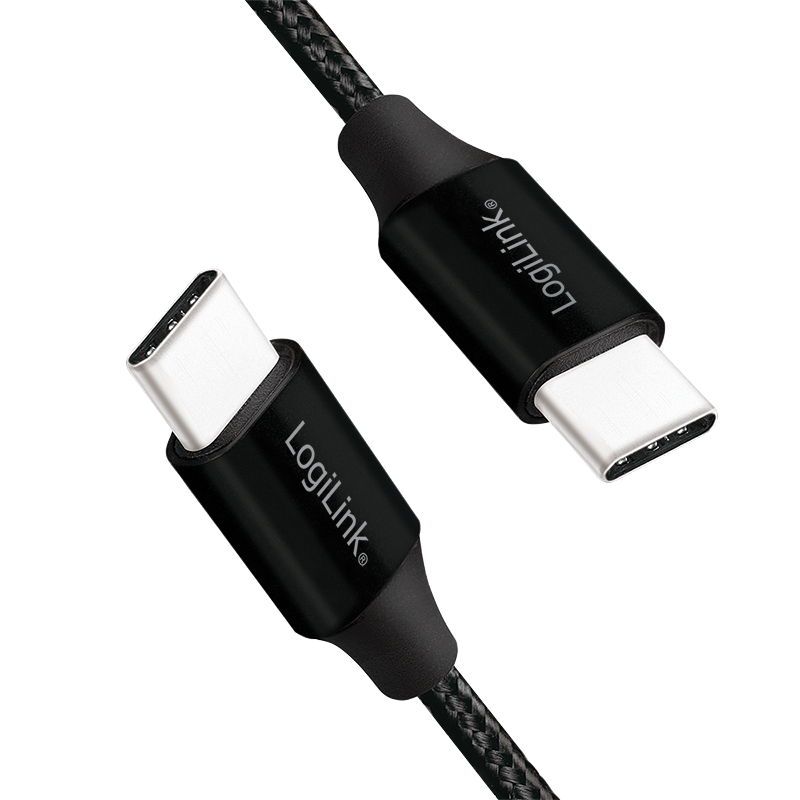 LOGILINK USB-C - USB-C kabel 1m 3A sort
