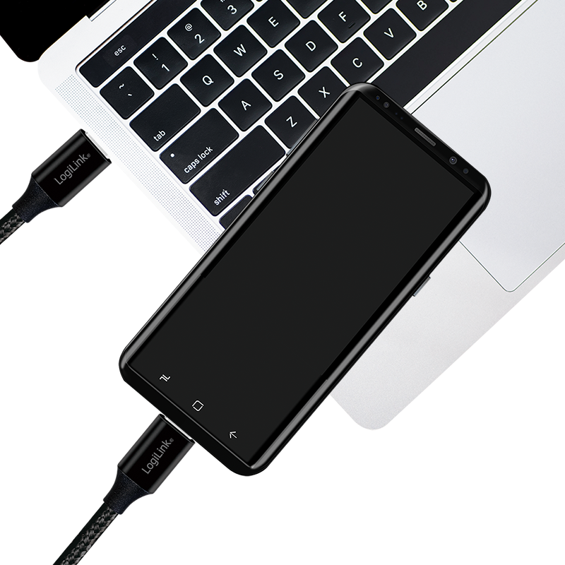 LOGILINK USB-C - USB-C kabel 1m 3A sort