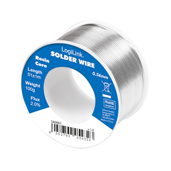 Loddetinn (Solder wire) 100 g | Ø 0,56 mm | 2% kobber