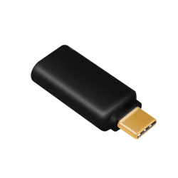 LOGILINK USB 3.2 lydadapter, USB-C/M to 3.5 mm/F, sort