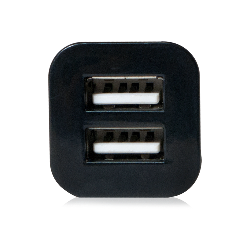 LOGILINK USB billader, 2x USB ports, 10.5W Ink. Antiskli matte SORT