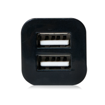 LOGILINK USB billader, 2x USB ports, 10.5W Ink. Antiskli matte SORT