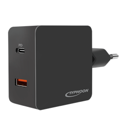 LOGILINK Kvalitetslader for mobil 1x USB-C Port (PD) & 1x USB-A QC Port, 18 W