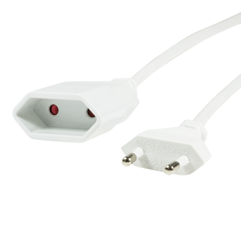 LOGILINK Power cable extension, CEE 7/16, white, 3 m
