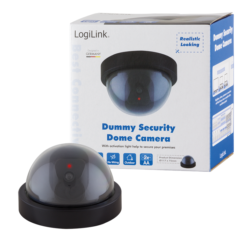 LOGILINK Dummy security camera, black