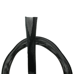 LOGILINK Cable sleeve (Hook and Loop), PET, 32 mm, black, 1.8 m