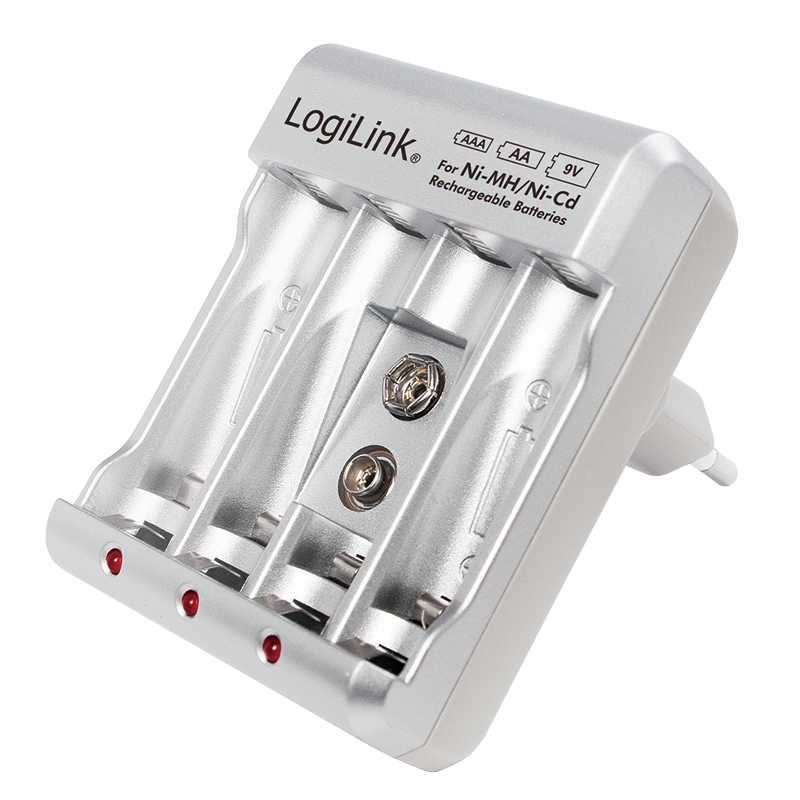 LOGILINK Battery charger for Ni-MH/Ni-Cd AA/AAA/9V accumulators