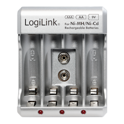 LOGILINK Battery charger for Ni-MH/Ni-Cd AA/AAA/9V accumulators