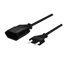LOGILINK Power cable extension, CEE 7/16, black, 3 m