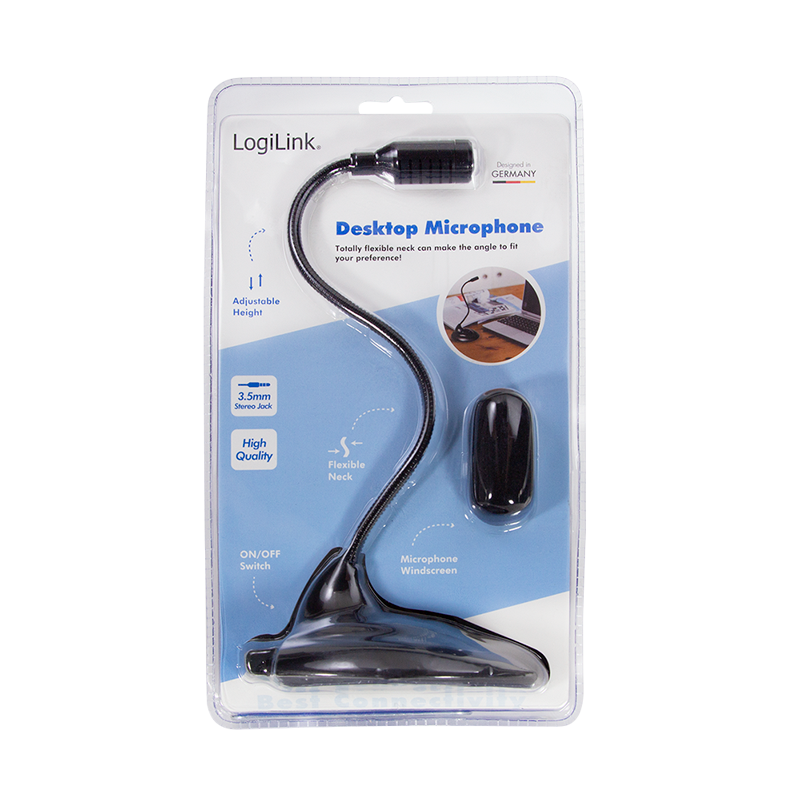 LOGILINK Microphone with stand and flexible neck