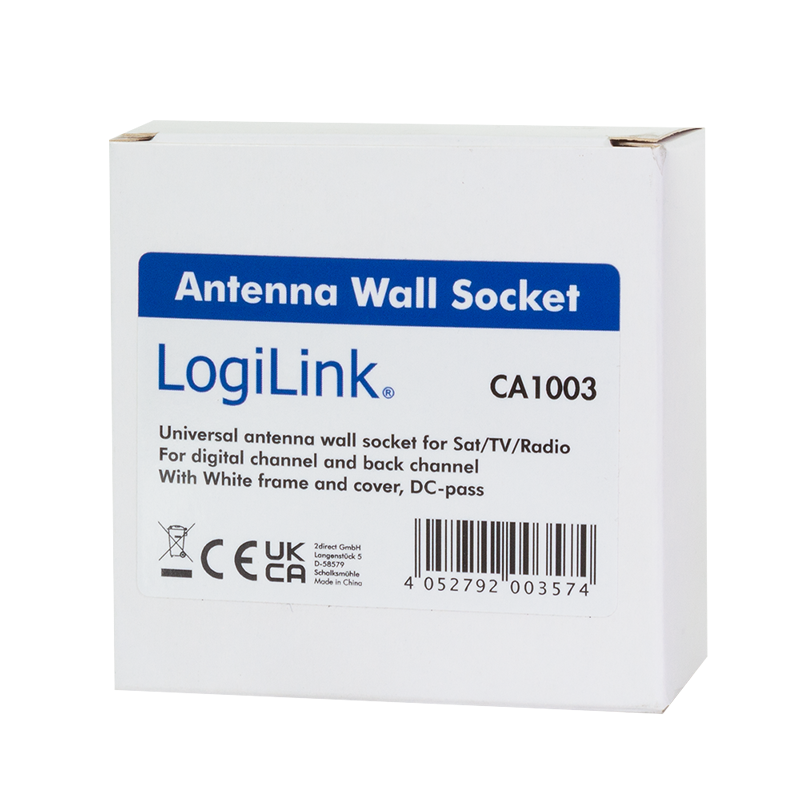 LOGILINK Antenna wall socket for Sat/TV/radio
