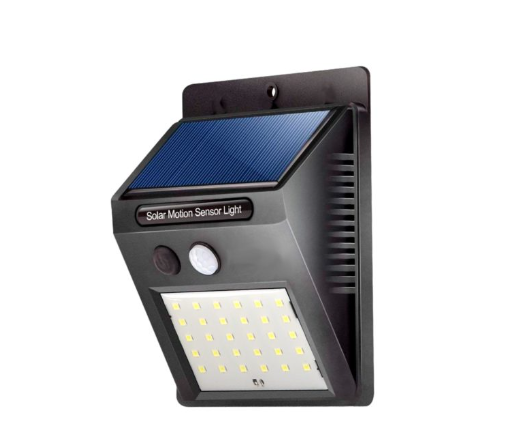 Solcelle vegglampe 240lm 30 LED 1200mAh solarlampe
