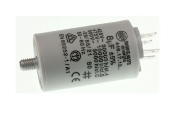 Startkondesator 8,0UF-400/450V faston 6,3mm