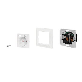 Logilink Veggkontakt med USB Wall outlet, 1x CEE 7/3, 1x USB-A, 1x USB-C