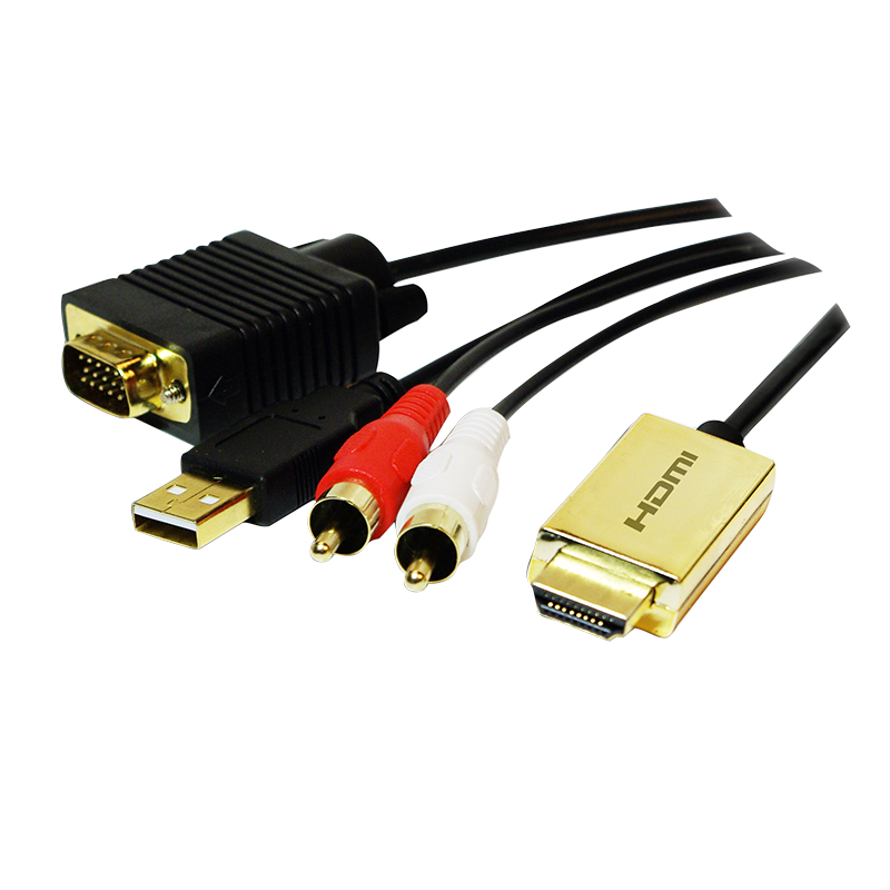 oosters voldoende Ineenstorting LOGILINK Proff HDMI til VGA med 2x RCA og 1x USB, 2m kabel - ITSHOP