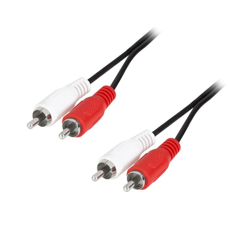 LOGILINK Audio cable, 2x RCA/M to 2x RCA/M, black, 5m