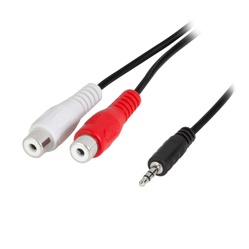 LOGILINK minijack 3,5mm han til RCA hun 5meter