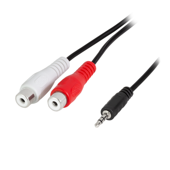 LOGILINK minijack 3,5mm han til RCA hun 0,2meter