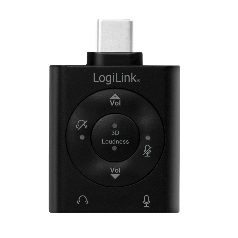 LOGILINK DAC USB-C til minijack hodetelefoner og mikrofon