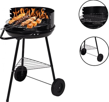 Kullgrill 40cm med grillrist og vindskjerm